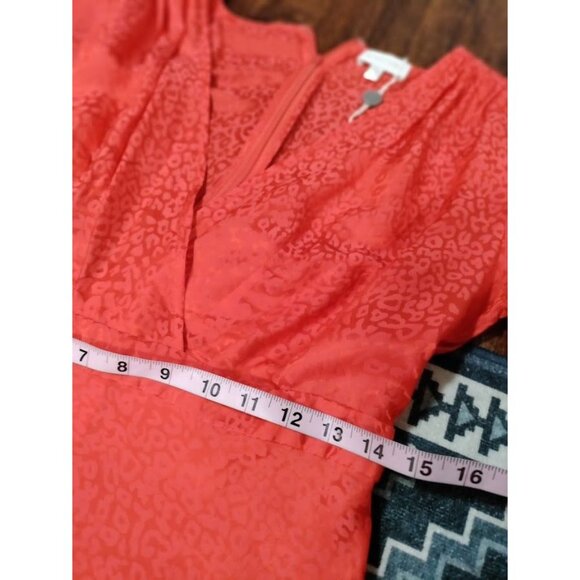 Ronny Kobo Wrap Boho 80s Glam Whimsy Estelle Asymmetric Satin-Jacquard Dress L - Picture 11 of 14